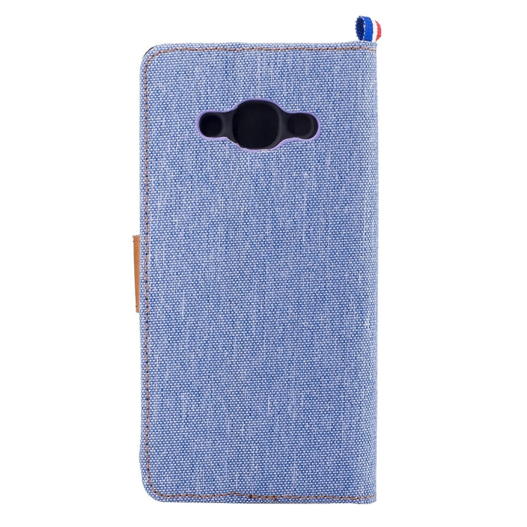 For Galaxy J3 (2017) Denim Texture Horizontal Flip Leather Case with Holder & Card Slots