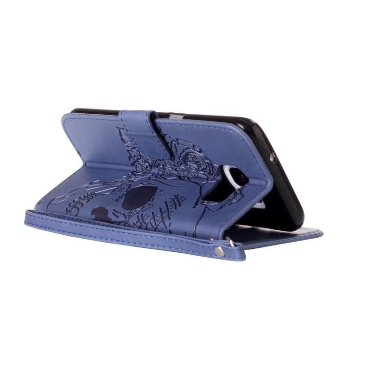For Galaxy S7 Edge / G935 Skull Printing Horizontal Flip Leather Case with Holder & Card Slots & Wallet & Lanyard