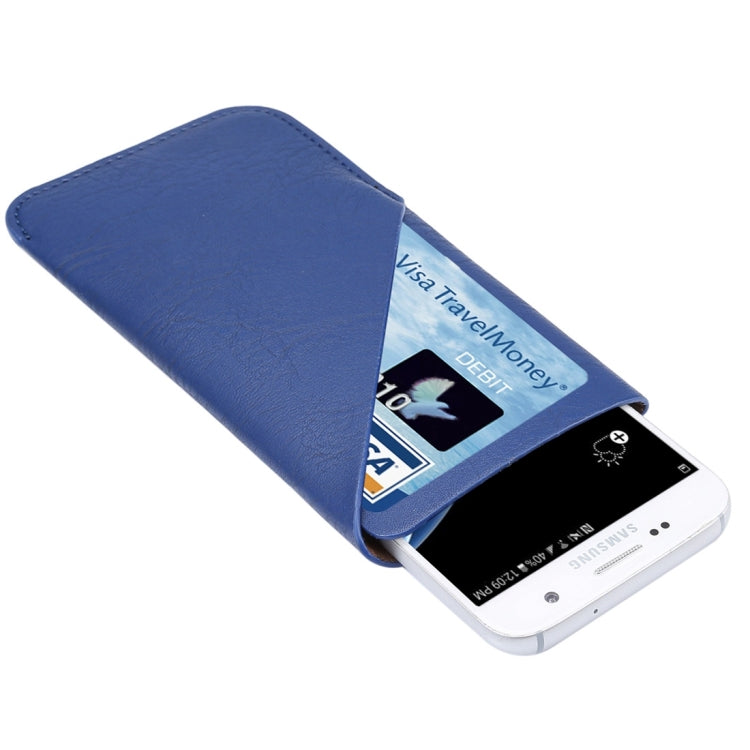 5.2 inch Universal Elephant Skin Texture Vertical Style Pouch Case Bag with Card Slot, For iPhone X , Galaxy S7 / S6, Huawei P9, etc.