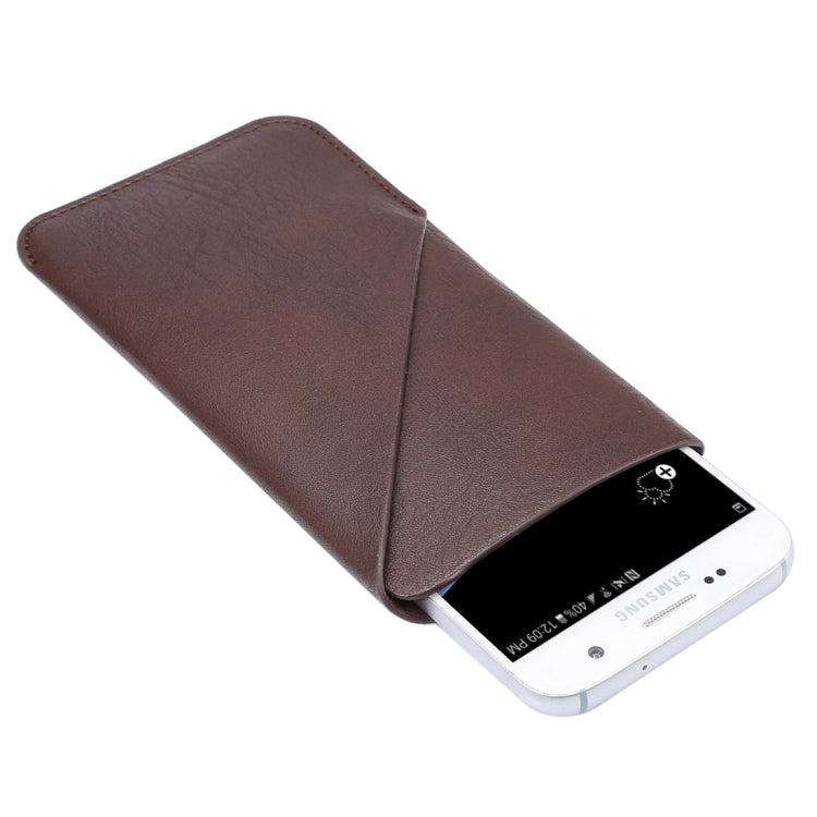 5.2 inch Universal Elephant Skin Texture Vertical Style Pouch Case Bag with Card Slot, For iPhone X , Galaxy S7 / S6, Huawei P9, etc.