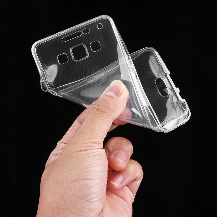 For Galaxy A5 / A500 0.75mm Double-sided Ultra-thin Transparent TPU Protective Case (Transparent)