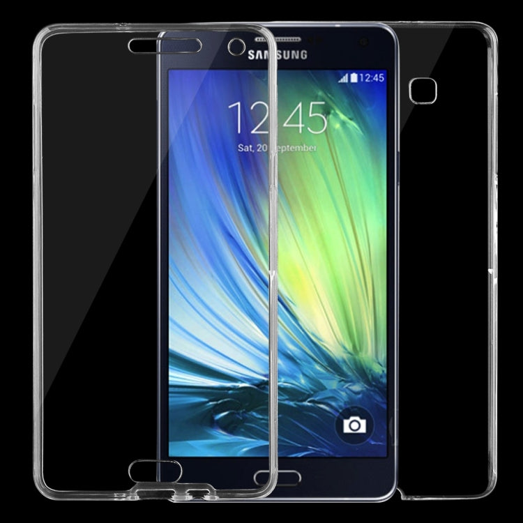 For Galaxy A7 / A700 0.75mm Double-sided Ultra-thin Transparent TPU Protective Case (Transparent)