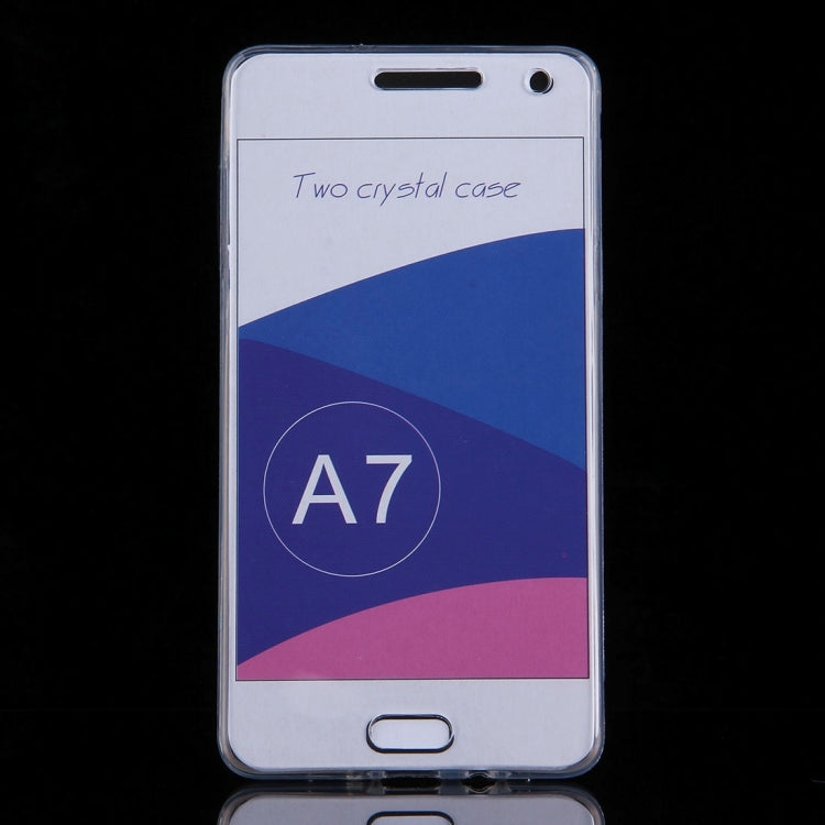 For Galaxy A7 / A700 0.75mm Double-sided Ultra-thin Transparent TPU Protective Case (Transparent)