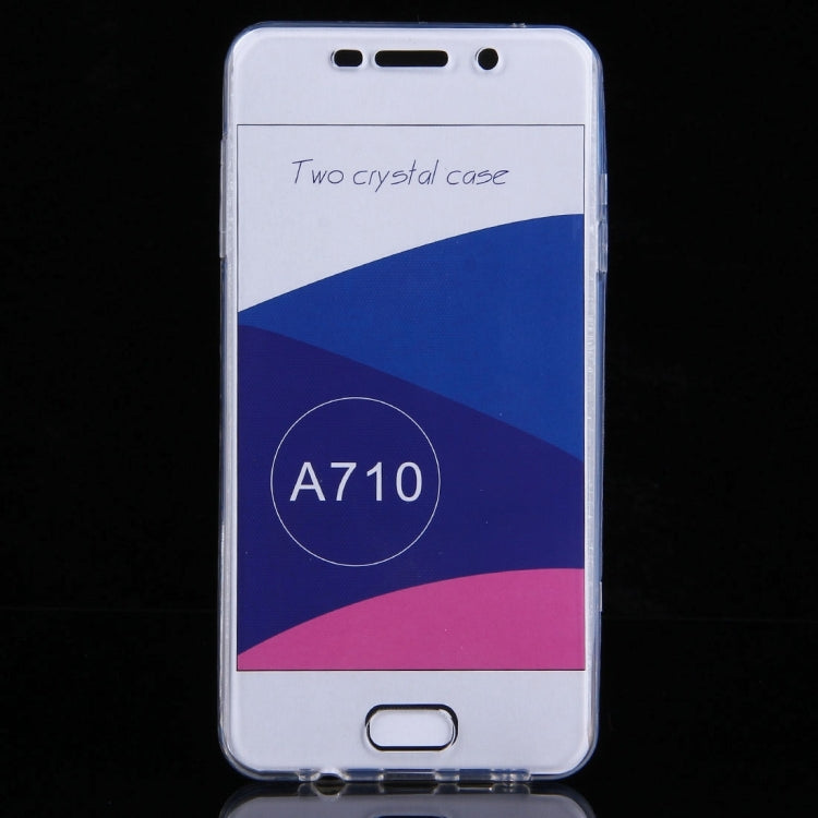 For Galaxy A7 (2016) / A710 0.75mm Double-sided Ultra-thin Transparent TPU Protective Case (Transparent)