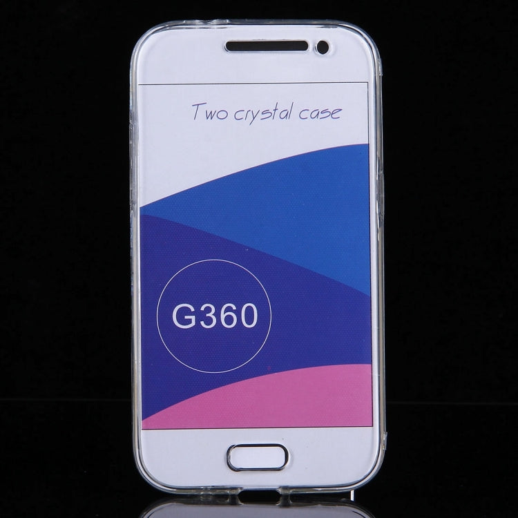 For Galaxy Core Prime / G360 0.75mm Double-sided Ultra-thin Transparent TPU Protective Case (Transparent)