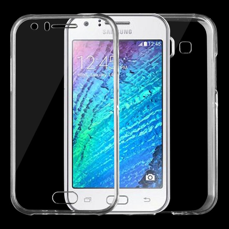 For Galaxy J1 / J100 0.75mm Double-sided Ultra-thin Transparent TPU Protective Case (Transparent)
