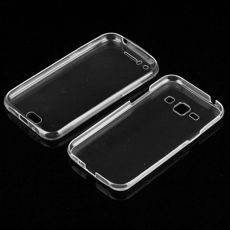 For Galaxy J1 / J100 0.75mm Double-sided Ultra-thin Transparent TPU Protective Case (Transparent)