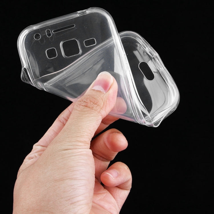 For Galaxy J1 / J100 0.75mm Double-sided Ultra-thin Transparent TPU Protective Case (Transparent)