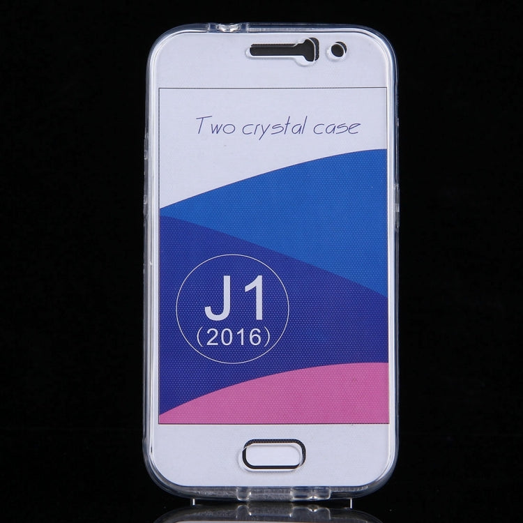 For Galaxy J1 (2016) / J120 0.75mm Double-sided Ultra-thin Transparent TPU Protective Case (Transparent)