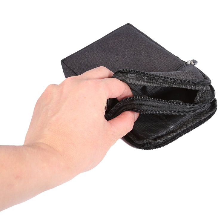 Universal Jeans Leisure Style Leather Case / Waist Bag for Galaxy S9+ & S8+ & Note 8 & S7 Edge / iPhone X  & 7 & 7 Plus & 6 Plus & 6s Plus / Huawei Mate 8, Size:18.0 x 11.0 x 2.5cm