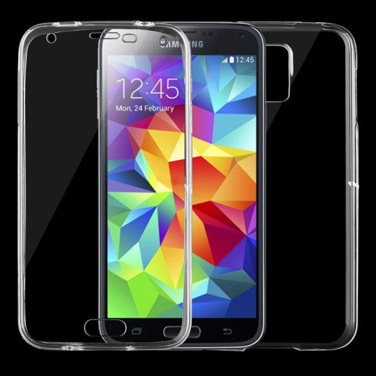 For Galaxy S5 / G900 0.75mm Double-sided Ultra-thin Transparent TPU Protective Case (Transparent)