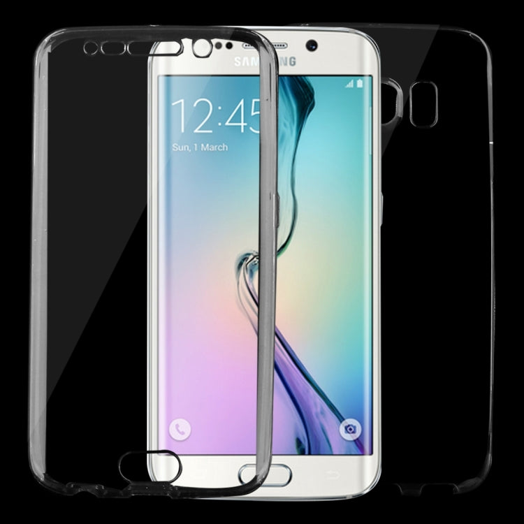 For Galaxy S6 Edge / G925 0.75mm Double-sided Ultra-thin Transparent TPU Protective Case