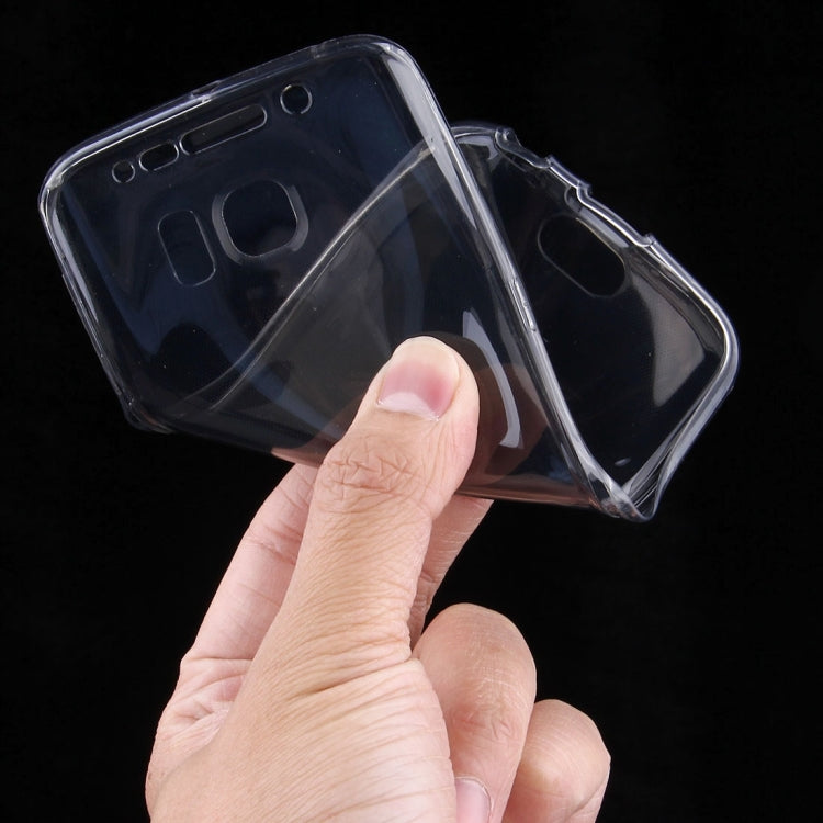 For Galaxy S6 Edge / G925 0.75mm Double-sided Ultra-thin Transparent TPU Protective Case