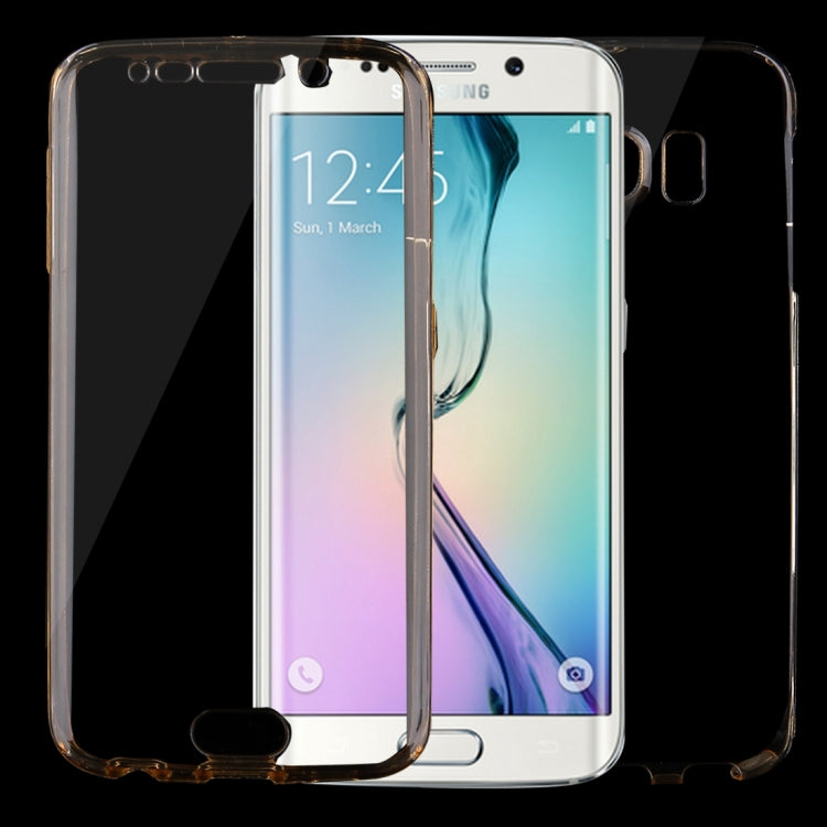 For Galaxy S6 Edge / G925 0.75mm Double-sided Ultra-thin Transparent TPU Protective Case