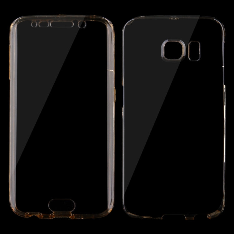 For Galaxy S6 Edge / G925 0.75mm Double-sided Ultra-thin Transparent TPU Protective Case