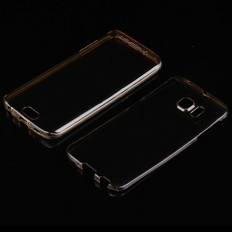 For Galaxy S6 Edge / G925 0.75mm Double-sided Ultra-thin Transparent TPU Protective Case