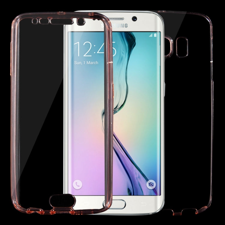 For Galaxy S6 Edge / G925 0.75mm Double-sided Ultra-thin Transparent TPU Protective Case