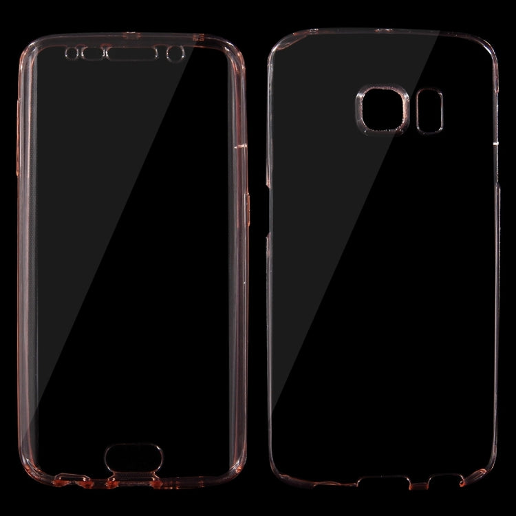 For Galaxy S6 Edge / G925 0.75mm Double-sided Ultra-thin Transparent TPU Protective Case