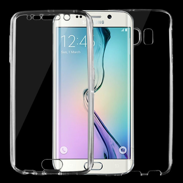 For Galaxy S6 Edge / G925 0.75mm Double-sided Ultra-thin Transparent TPU Protective Case