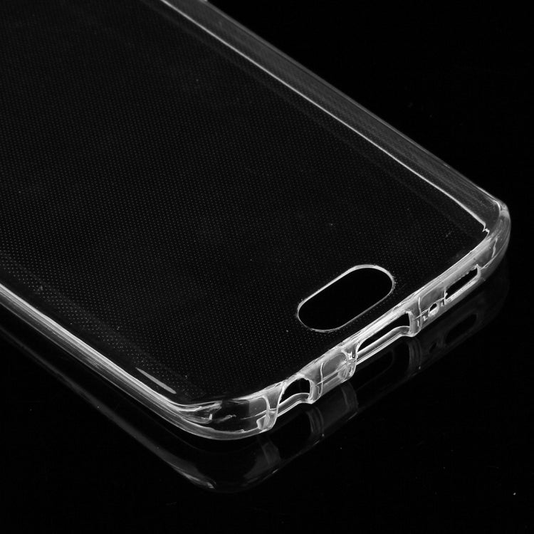 For Galaxy S6 Edge / G925 0.75mm Double-sided Ultra-thin Transparent TPU Protective Case