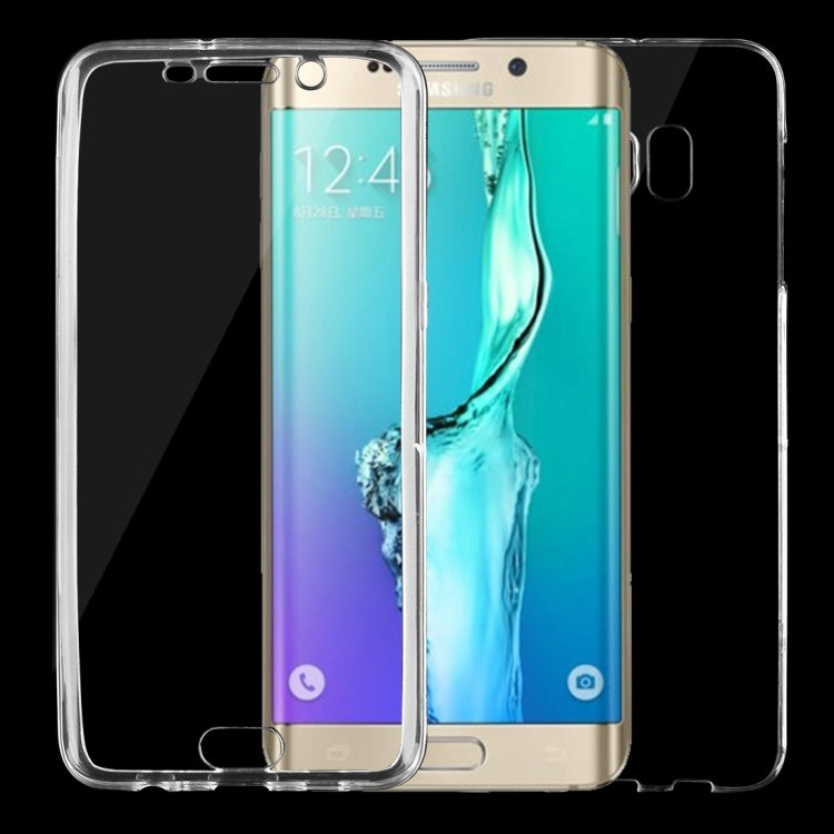 For Galaxy S6 Edge+ / G928 0.75mm Double-sided Ultra-thin Transparent TPU Protective Case (Transparent)