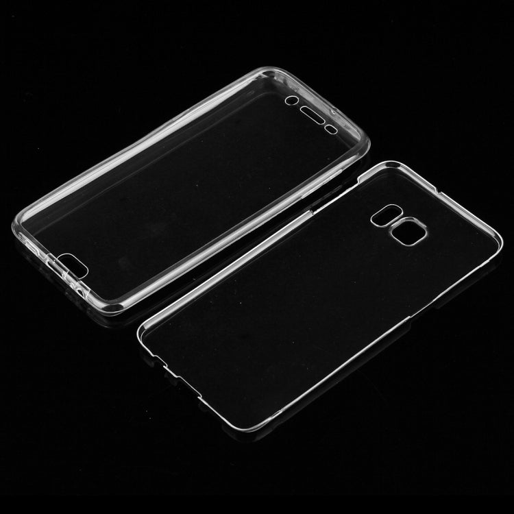 For Galaxy S6 Edge+ / G928 0.75mm Double-sided Ultra-thin Transparent TPU Protective Case (Transparent)