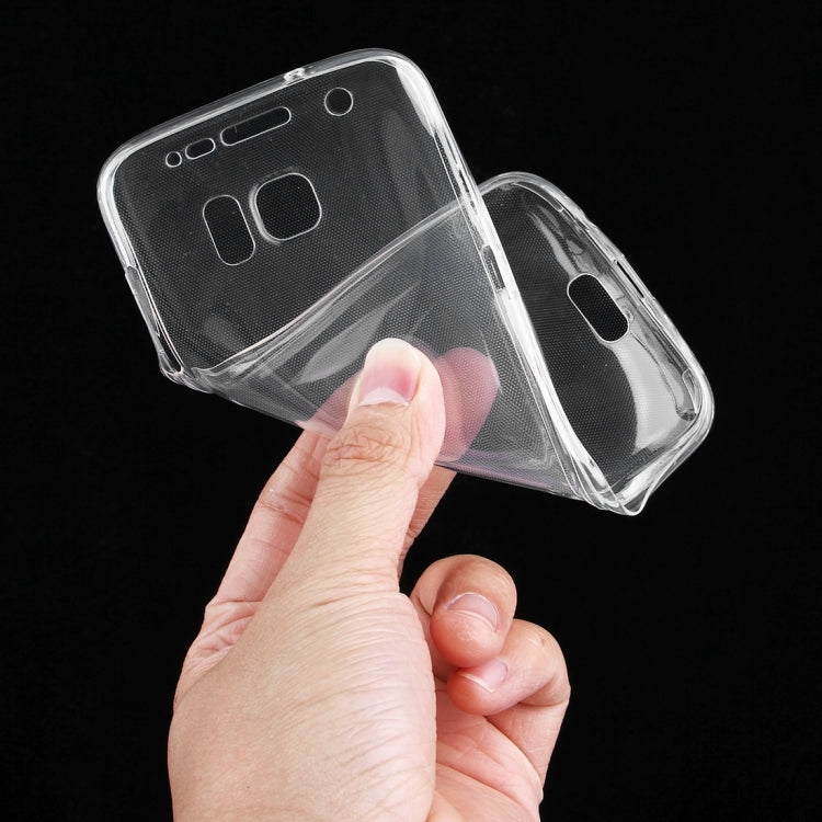 For Galaxy S7 Edge / G935 0.75mm Double-sided Ultra-thin Transparent TPU Protective Case