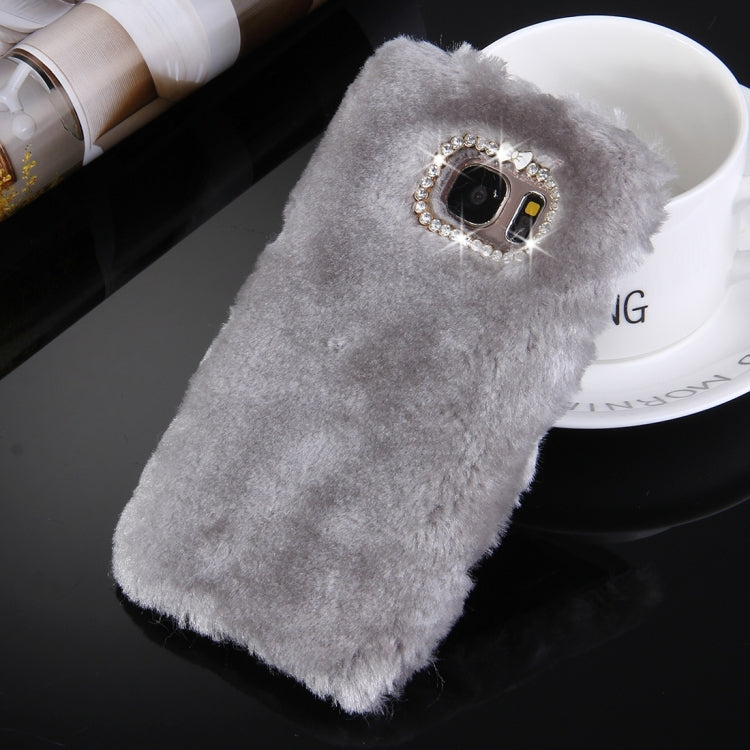 For Galaxy S7 / G930 Diamond Plush PC Protective Case