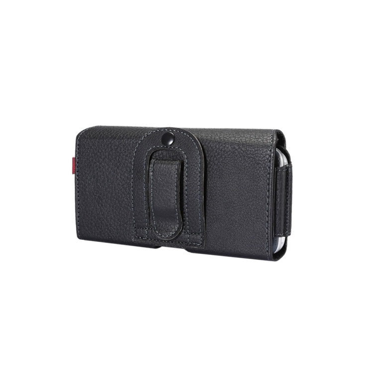 Universal Litchi Texture Vertical Flip Thwartwise Double Lattice PU Leather Case / Waist Bag with Back Splint & Card Slots & Lanyard for Galaxy S7 & S6 Edge & S6, Huawei P9 & P9 Lite, Sony Xperia Z5, Xiaomi Redmi 4 (Black)