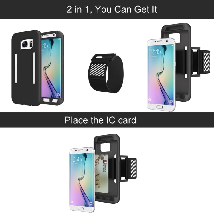2 in 1 for Galaxy S7 Edge / G935 Dual Control Sport Armband with Detachable Premium Silicone Case
