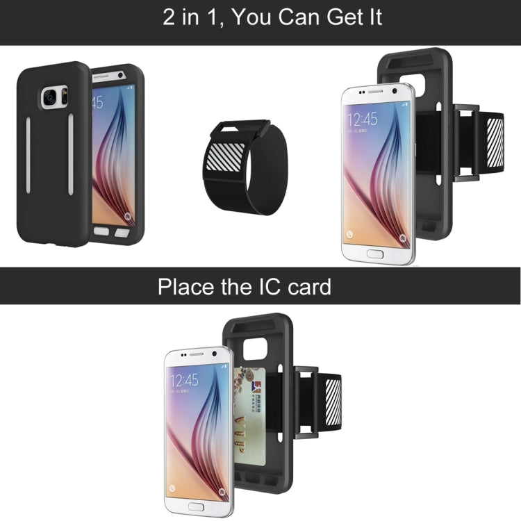2 in 1 for Galaxy S7 / G930 Dual Control Sport Armband with Detachable Premium Silicone Case