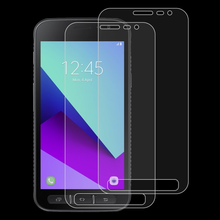 2 PCS for Galaxy Xcover 4 / G390F / Xcover 4s 0.26mm 9H Surface Hardness Explosion-proof Non-full Screen Tempered Glass Screen Film