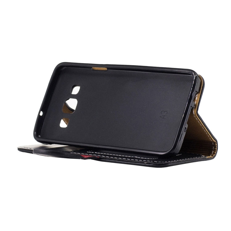 For Galaxy A3 / A300F Crazy Horse Texture Horizontal Flip Leather Case with Holder & Card Slots & Wallet & Photo Frame & Lanyard