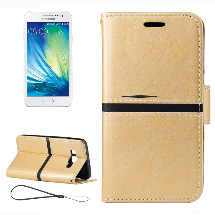 For Galaxy A3 / A300F Crazy Horse Texture Horizontal Flip Leather Case with Holder & Card Slots & Wallet & Photo Frame & Lanyard