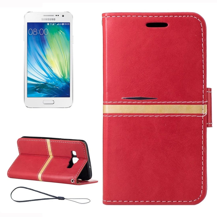 For Galaxy A3 / A300F Crazy Horse Texture Horizontal Flip Leather Case with Holder & Card Slots & Wallet & Photo Frame & Lanyard