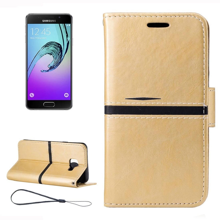 For Galaxy A3 (2017) / A320 Crazy Horse Texture Horizontal Flip Leather Case with Holder & Card Slots & Wallet & Photo Frame & Lanyard