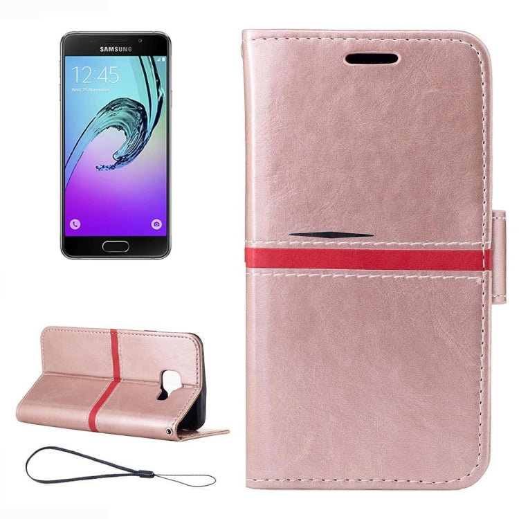 For Galaxy A3 (2017) / A320 Crazy Horse Texture Horizontal Flip Leather Case with Holder & Card Slots & Wallet & Photo Frame & Lanyard
