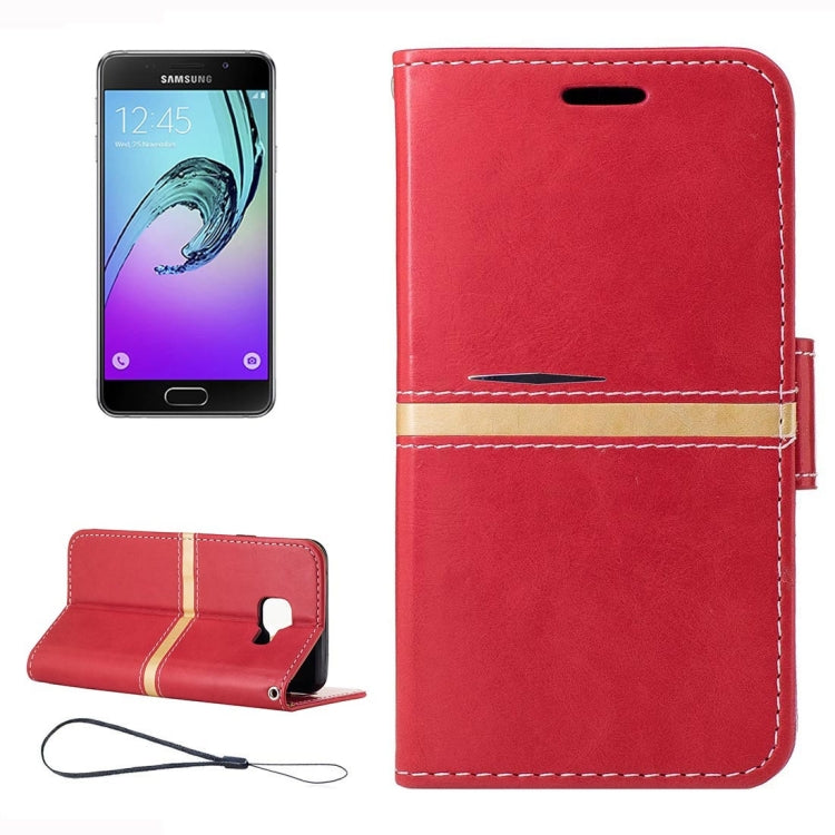 For Galaxy A3 (2017) / A320 Crazy Horse Texture Horizontal Flip Leather Case with Holder & Card Slots & Wallet & Photo Frame & Lanyard