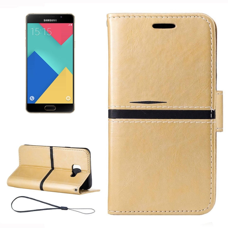 For Galaxy A5 (2016) / A510 Crazy Horse Texture Horizontal Flip Leather Case with Holder & Card Slots & Wallet & Photo Frame & Lanyard