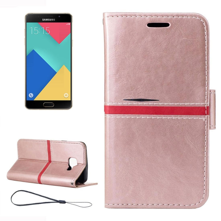 For Galaxy A5 (2016) / A510 Crazy Horse Texture Horizontal Flip Leather Case with Holder & Card Slots & Wallet & Photo Frame & Lanyard