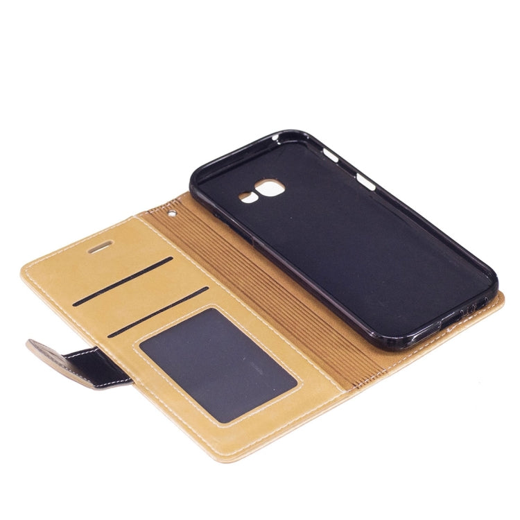 For Galaxy A5 (2017) / A520  Crazy Horse Texture Horizontal Flip Leather Case with Holder & Card Slots & Wallet & Photo Frame & Lanyard