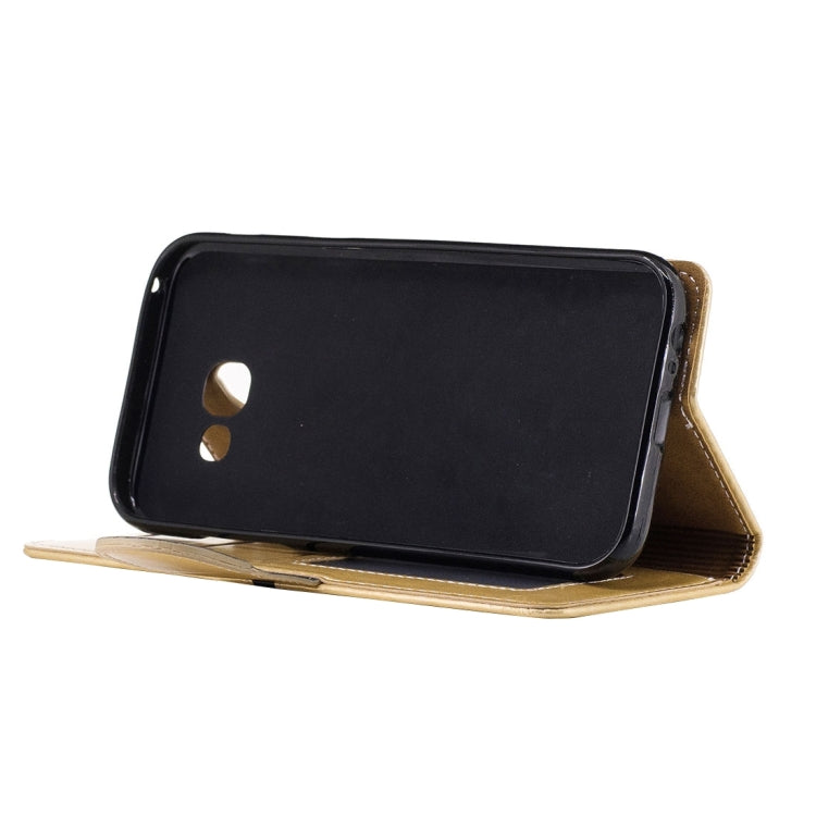 For Galaxy A5 (2017) / A520  Crazy Horse Texture Horizontal Flip Leather Case with Holder & Card Slots & Wallet & Photo Frame & Lanyard