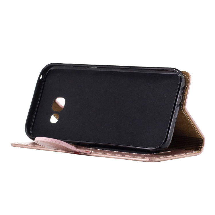 For Galaxy A5 (2017) / A520  Crazy Horse Texture Horizontal Flip Leather Case with Holder & Card Slots & Wallet & Photo Frame & Lanyard