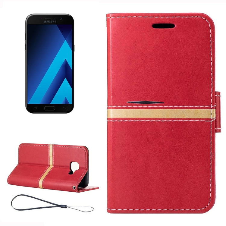 For Galaxy A5 (2017) / A520  Crazy Horse Texture Horizontal Flip Leather Case with Holder & Card Slots & Wallet & Photo Frame & Lanyard