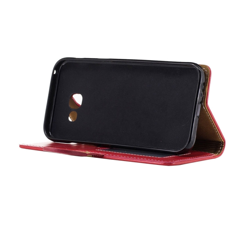 For Galaxy A5 (2017) / A520  Crazy Horse Texture Horizontal Flip Leather Case with Holder & Card Slots & Wallet & Photo Frame & Lanyard