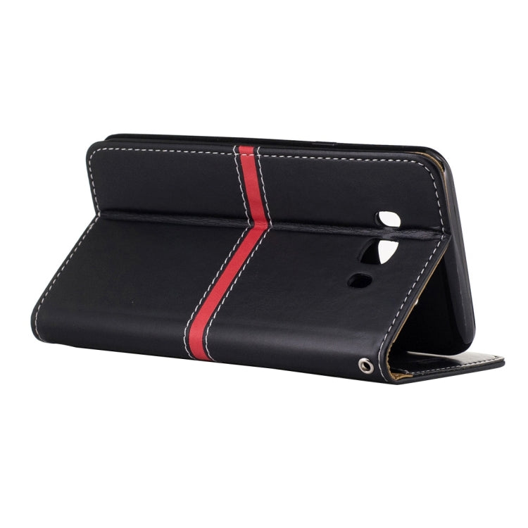 For Galaxy J7 (2016) / J710 Crazy Horse Texture Horizontal Flip PU Leather Case with Holder & Card Slots & Wallet & Photo Frame & Lanyard