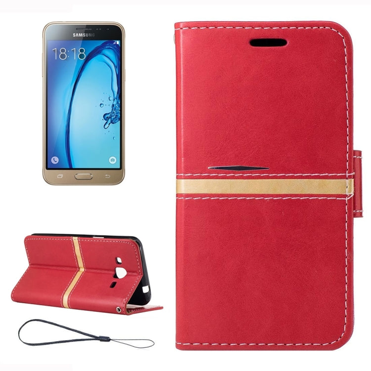 For Galaxy J3 (2016) / J310 Crazy Horse Texture Horizontal Flip Leather Case with Holder & Card Slots & Wallet & Photo Frame & Lanyard