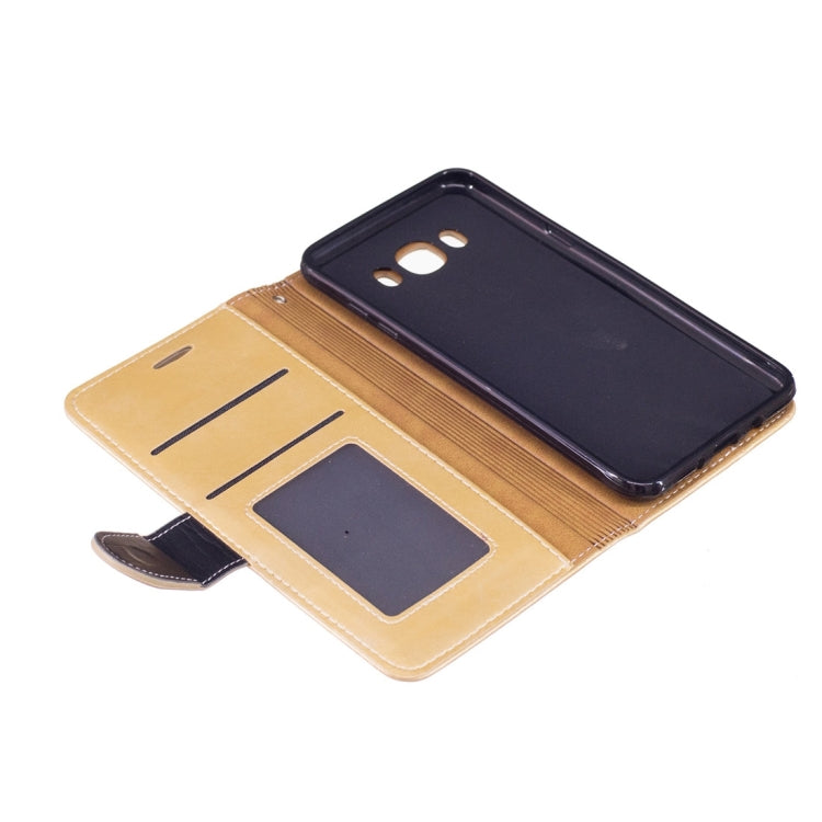 For Galaxy J5 (2016) / J510 Crazy Horse Texture Horizontal Flip PU Leather Case with Holder & Card Slots & Wallet & Photo Frame & Lanyard