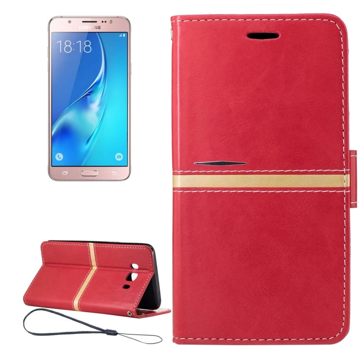 For Galaxy J5 (2016) / J510 Crazy Horse Texture Horizontal Flip PU Leather Case with Holder & Card Slots & Wallet & Photo Frame & Lanyard
