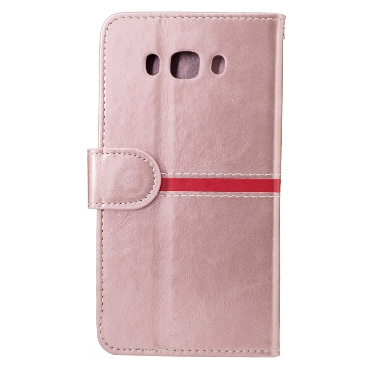 For Galaxy J5 (2016) / J510 Crazy Horse Texture Horizontal Flip PU Leather Case with Holder & Card Slots & Wallet & Photo Frame & Lanyard